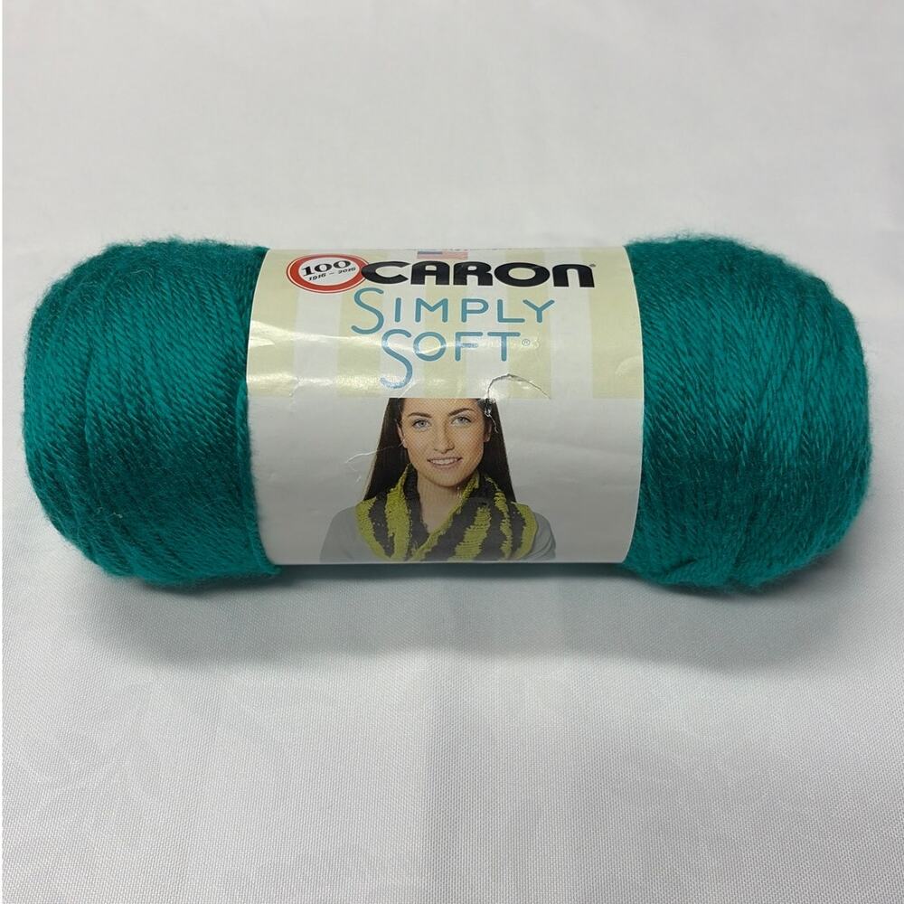 Caron Simply Soft Yarn Cool Green 9770 6 oz 315 Yds Medium 4 Acrylic Skein